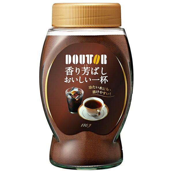 ドトールコーヒー 香り芳ばし おいしい一杯 180g瓶×12本入｜ 嗜好品 インスタントコーヒー 珈琲 瓶