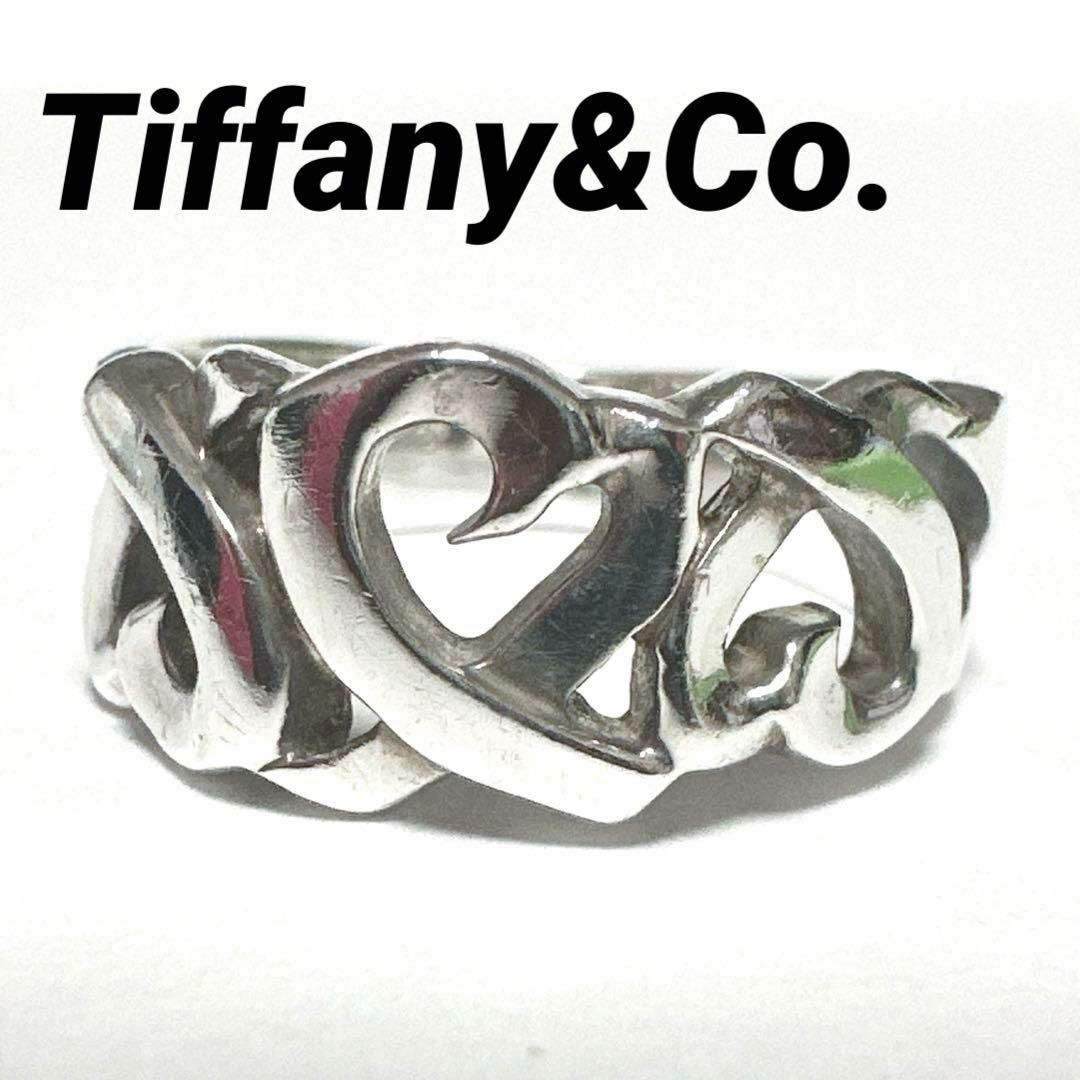 Tiffany-Co. ティファニー トリプルラビングハート SV925 12号