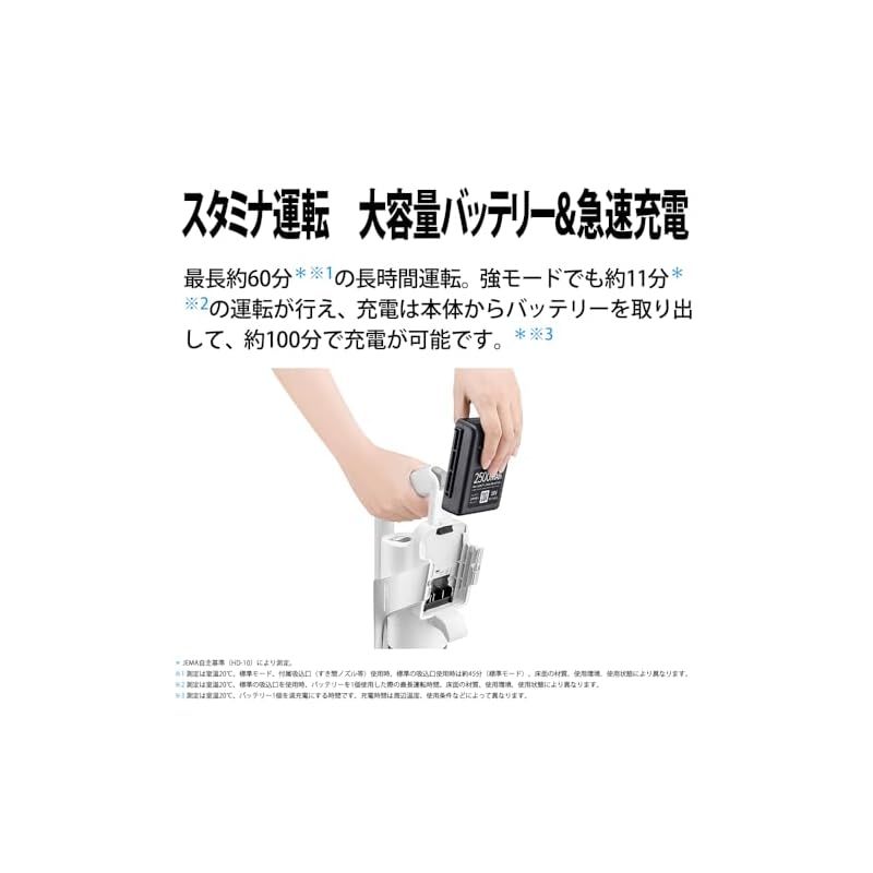 スタミナ運転 大容量バッテリー