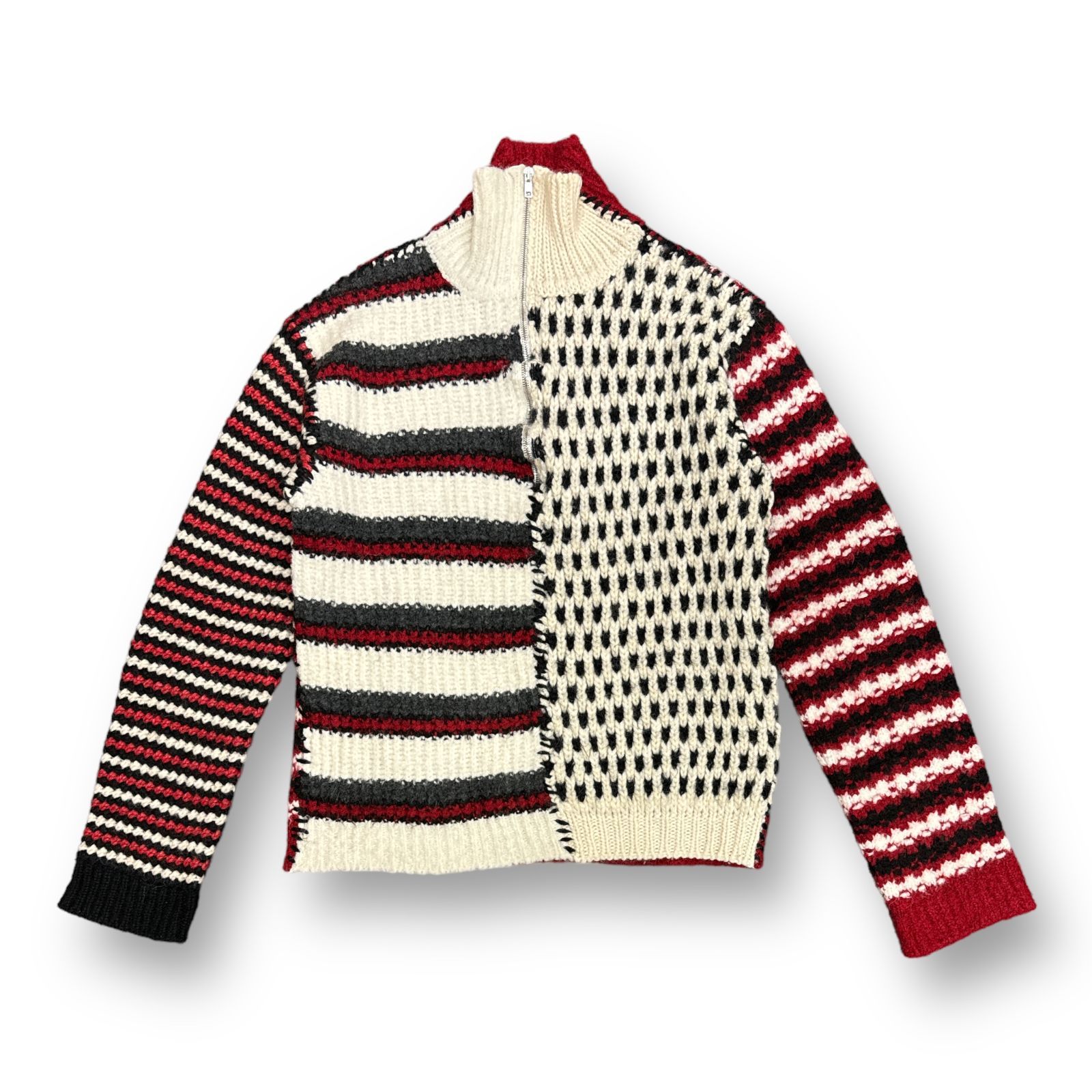 国内正規 MARNI アルパカ ウール マルチ ハーフジップ ニット セーター 