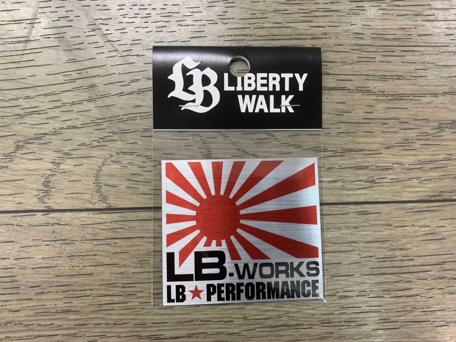 リバティーウォーク LB-WORKS small Red/Silver ステッカー #ST9-RS