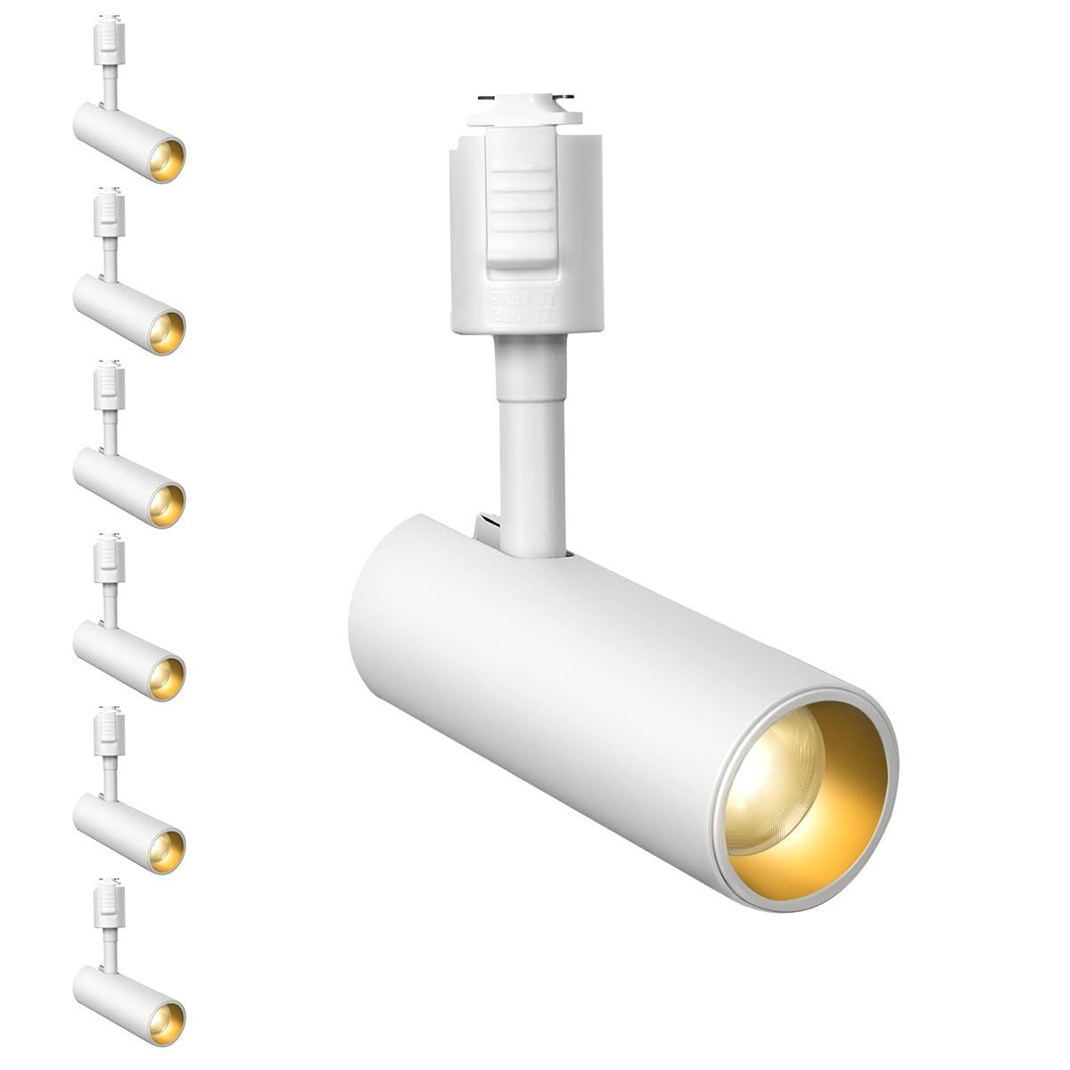 Color ホワイト 電球色3000K _Size 6個入り ダクトレールライト ライティングレール用スポットライト ledスポットライト消費電力10W 暖かい光3000K LED搭載 大光量1100lm アメリカ BridgeLux LEDチップ 演色性Ra