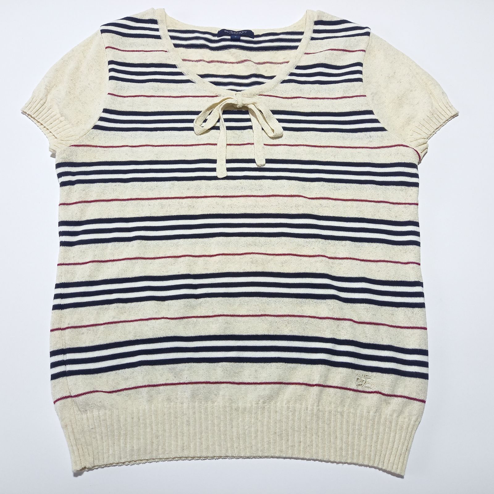 Burberry 二重　半袖 今日特価】Burberry 24ss 胸元刺繍小標半袖 T-2 - メルカリ