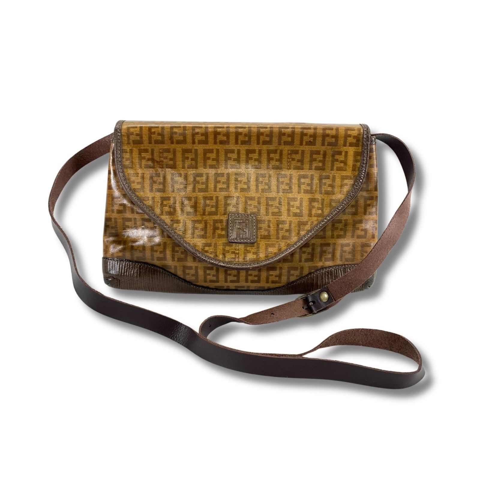 FENDI フェンディ ショルダーバッグ Fロゴ ズッキーノ ズッカ ヴィンテージ 