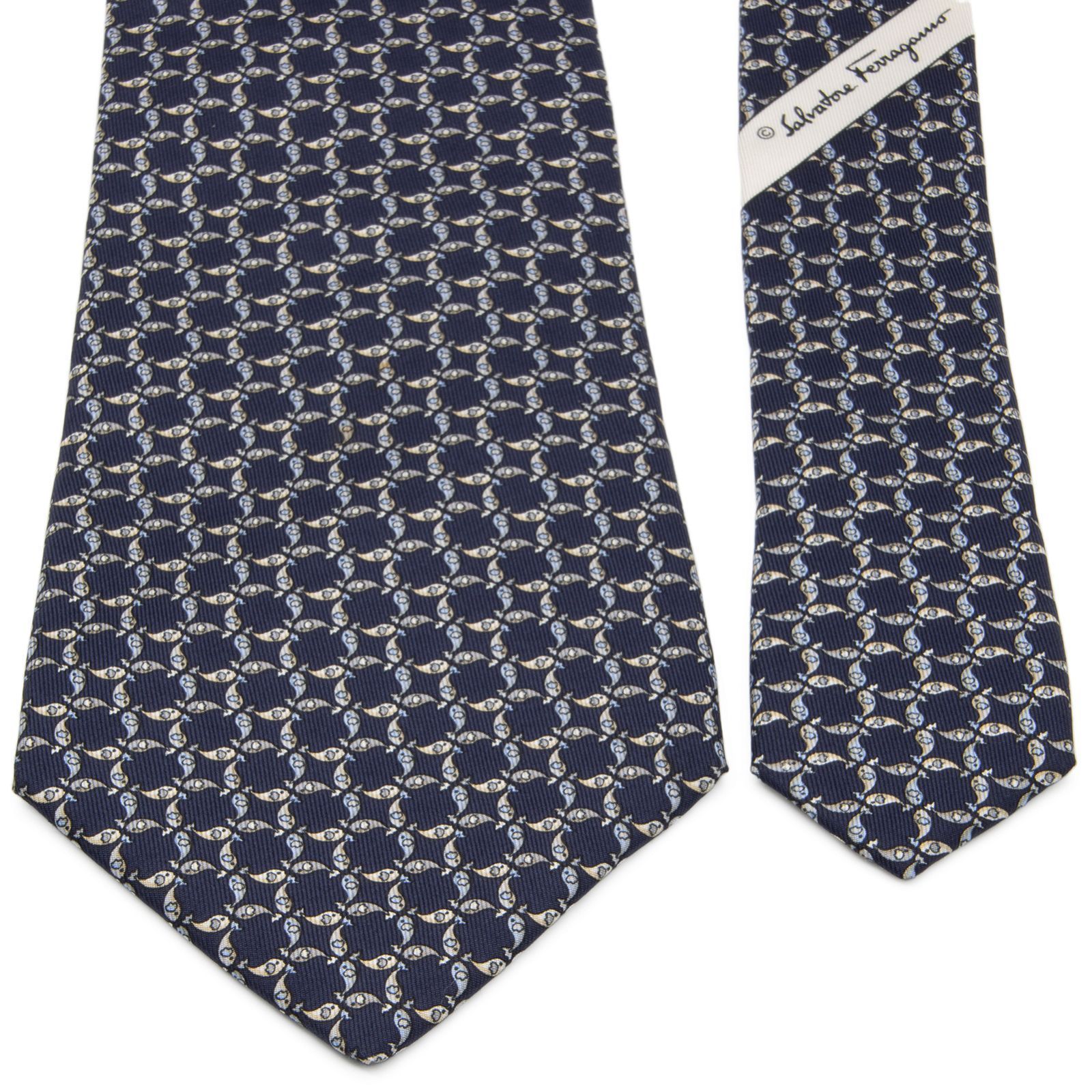 Salvatore Ferragamo ネクタイ ネイビー系　フェラガモ　新品 楽天市場】サルバトーレ フェラガモ salvatore ferrgamo