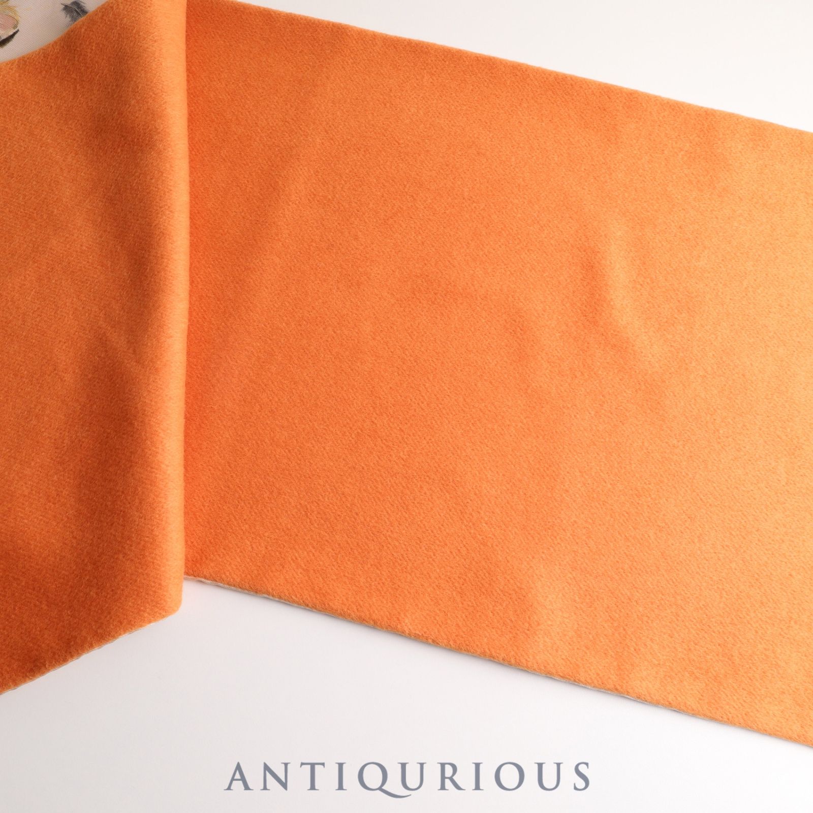 エルメス マフラー アンゴラ100% / SILK100% フェザー オレンジ
