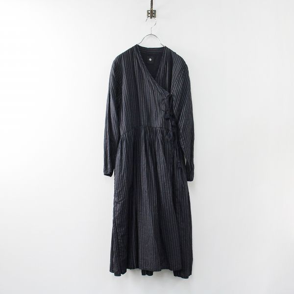 未使用品✨メゾンドソイル ウールシルク カシュクール ロングワンピース 未使用品✨メゾンドソイル ウールシルク カシュクール ロング