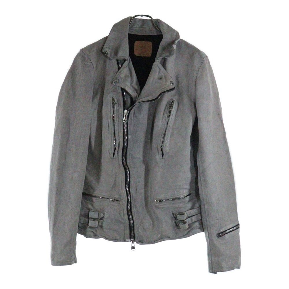 ISAMU KATAYAMA BACKLASH イサムカタヤマバックラッシュ ジャパンカーフ NATURAL DYED GARMENT-WASH ダブルライダース 製品染め洗い レザージャケット 1927-01
