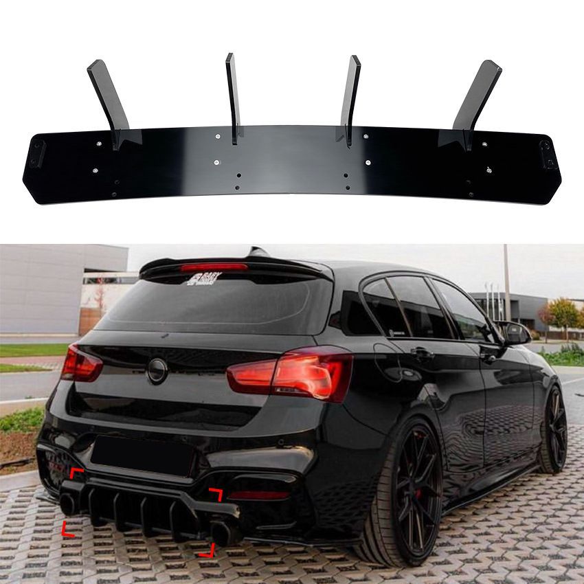 BMW 1シリーズ F20 LCI M140i 用 リアディフューザー リアアンダースポイラー 外装パーツ 亮黑仕上げ