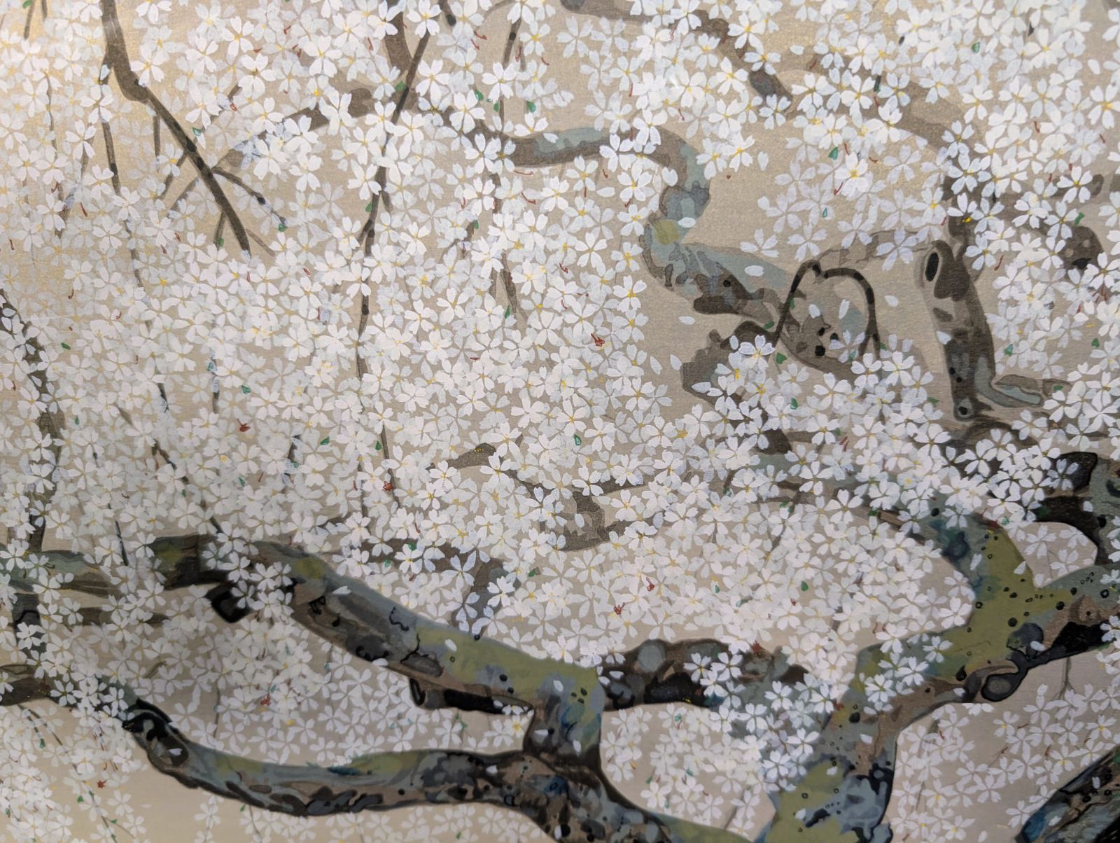 中島千波　木版　夢殿の枝垂桜 中島千波【夢殿の枝垂桜】買取実績｜日晃堂 買取実績