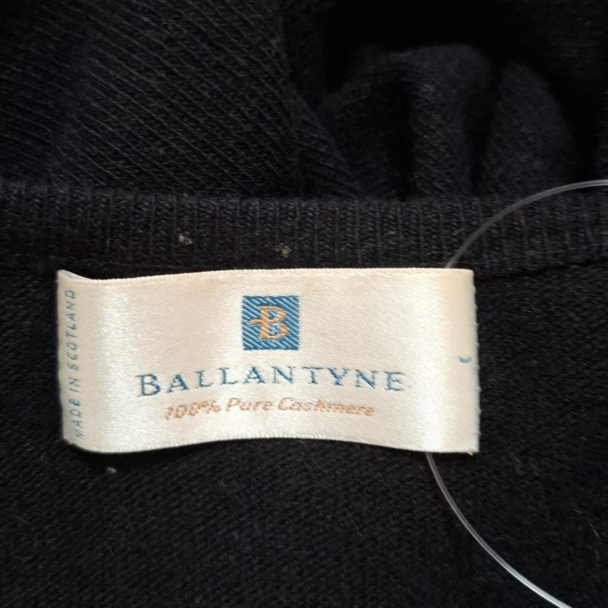 Ballantyne(バランタイン) 長袖セーター レディース - 黒×ブラウン×マルチ クルーネック/カシミヤ/キツネ Ballantyne(バランタイン) 長袖セーター レディース - 黒