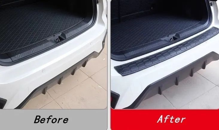 スバル クロストレック GU系 Crosstrek用 リア バンパー ステップ ガード プロテクター カバー ステップガード リヤ 傷 キズ 防止 外側 1個 FFCRYSTALESIA_COM