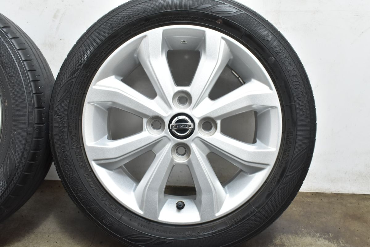 毎日新作アイテム入荷中！ ホイールのみ販売 ニッサン デイズルークス 純正 14in 4.5J 46 PCD100 ダンロップ 155 65R14 モコ サクラ スタッドレス用にも 品質が完璧、値段が激安！