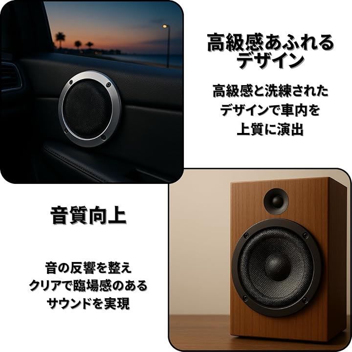 品質保証，大人気】 ENN LLC スピーカーグリル 車用 66/95/124/153/184