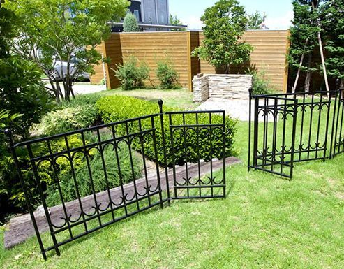 アイアンフェンスゲートセット ガーデンフェンス ゲート 間仕切り（472