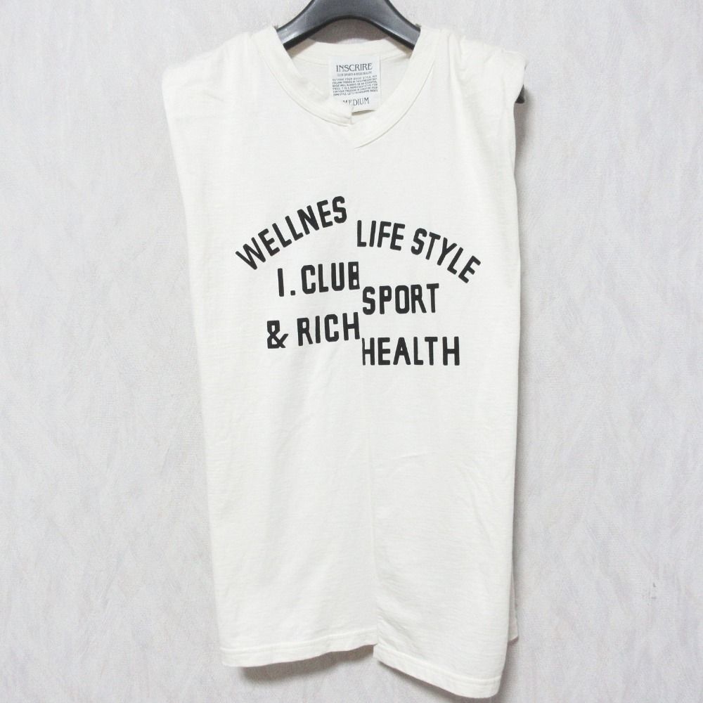 福袋 バースデイ 良品 WELLNESSフロッキーTシャツ アンスクリア INSCRIRE 21AW カットソー(半袖+袖なし)