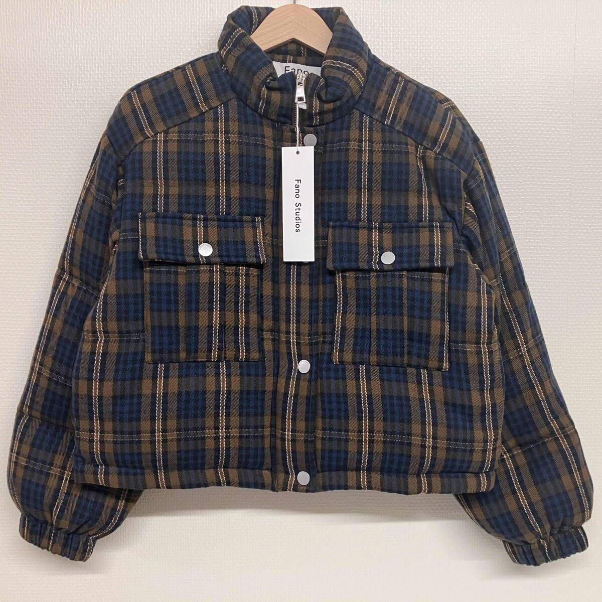 Fano Studios ショート丈チェック柄PUFFA ダウンジャケット M Fano
