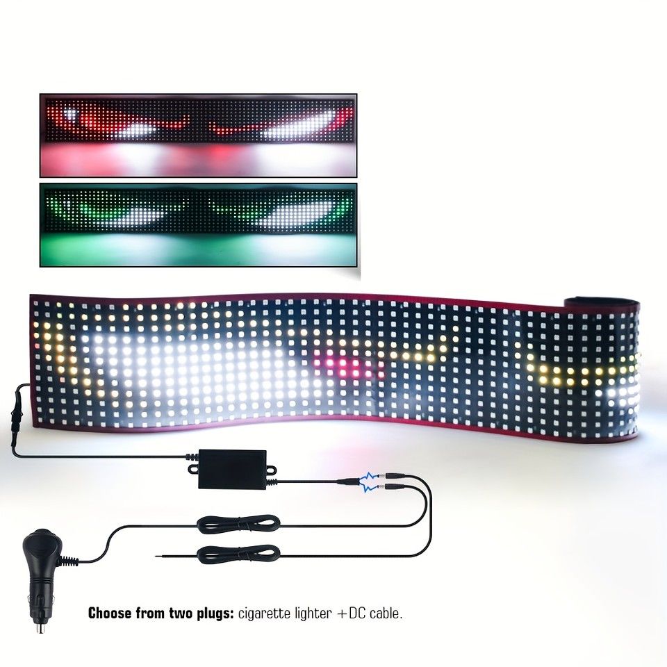 車内を彩る フレキシブルLEDデビルアイライト 80cm×2