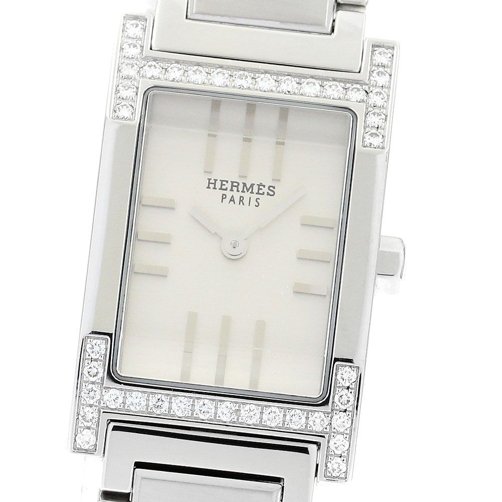 エルメス HERMES TA1.230 タンデム ダイヤベゼル クォーツ レディース_