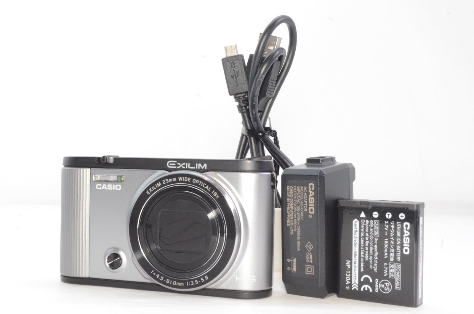 並品】CASIO カシオ EXILIM EX-ZR1600SR シルバー 【公式通販】