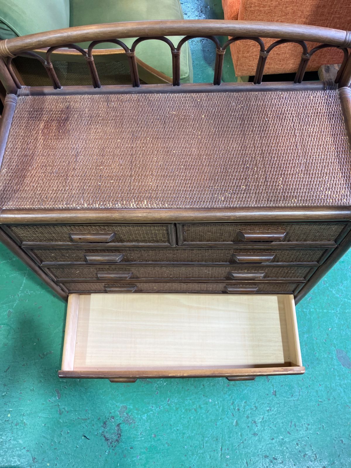 ラタン チェスト アジアン家具 アンティーク 昭和 レトロ
