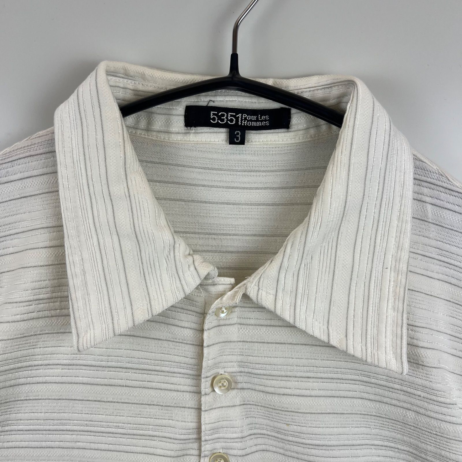 5351 POUR LES HOMMES 00s y2k 3D cotton S/S polo shirts 3