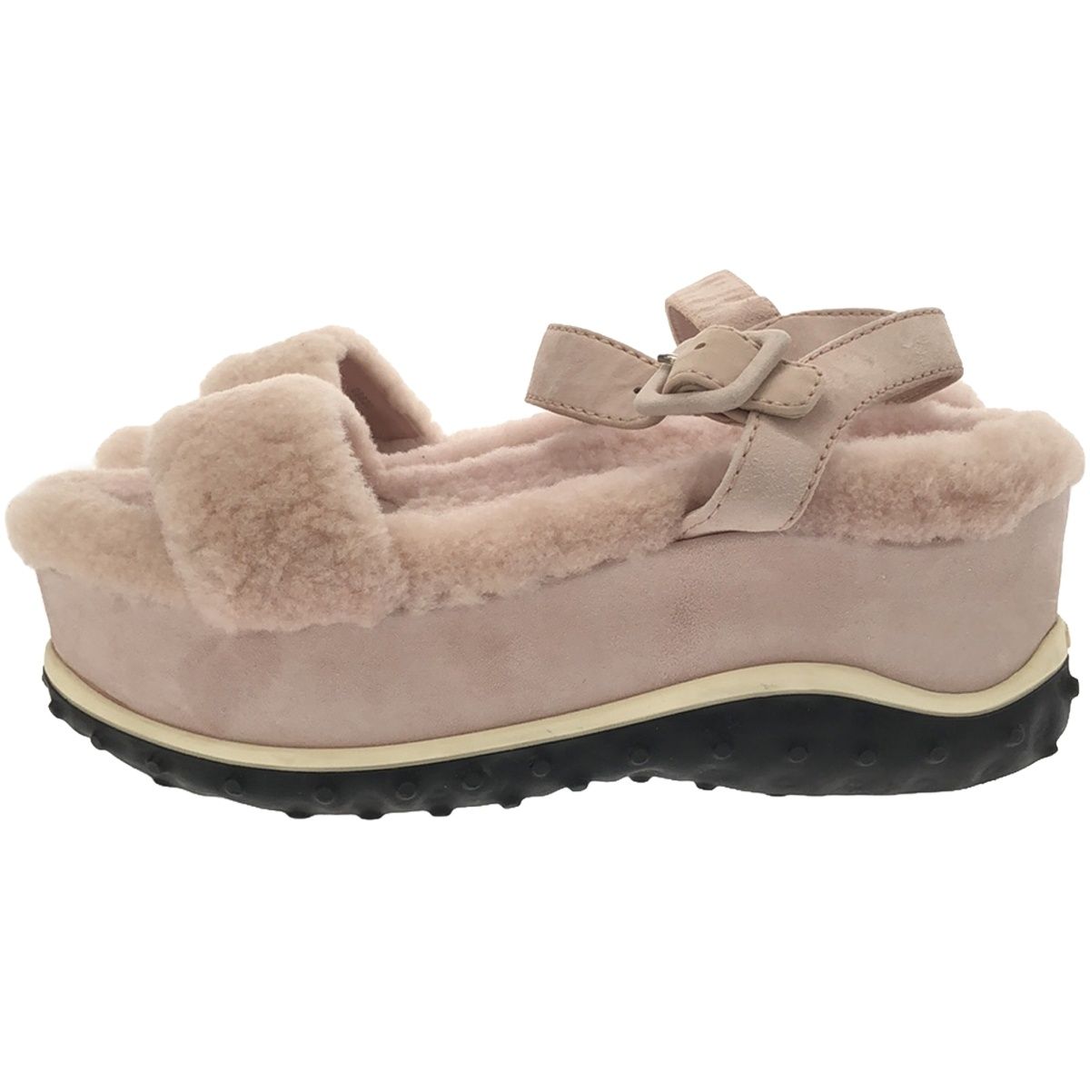 miu miu ミュウミュウ プラットフォームレザーボアサンダル 08830  