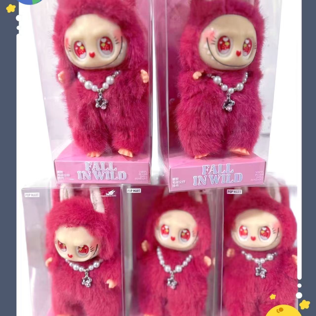 海外限定 ラブブ ピンク いちご ぬいぐるみ LABUBU ZIMOMO