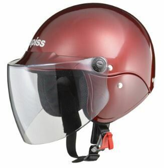 LEAD リード工業 apiss AP-603 セミジェットヘルメット キャンディーレッド  | おすすめ セミジェット ヘルメット ヘルメ バイク 原付 レディース シールド 交換 かっこいい 開閉 雪 風 虫 雨 対策 