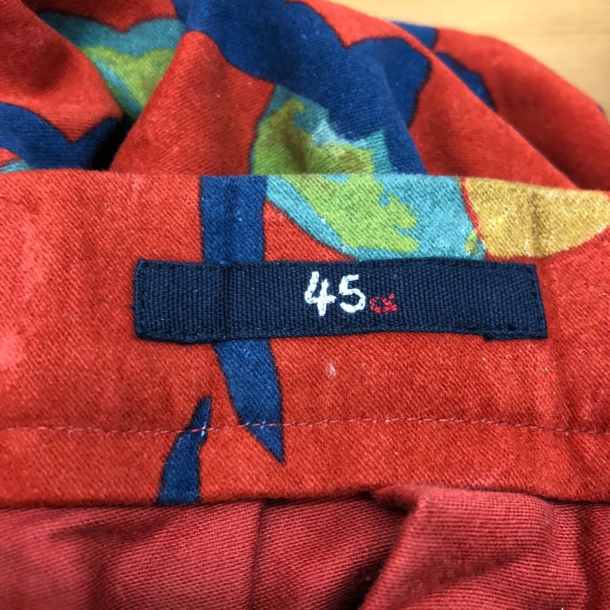 【45R】ライトモールスキン カラーリリープリントスカート 45R】ライトモールスキン カラーリリー プリントスカート L 定価3.6万