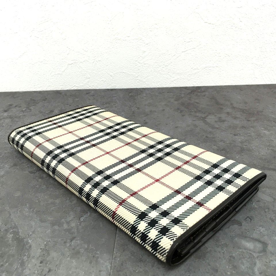 送料込み！ 極美品 BURBERRY 長財布 ノバチェック ブラウン 551 - メルカリ 