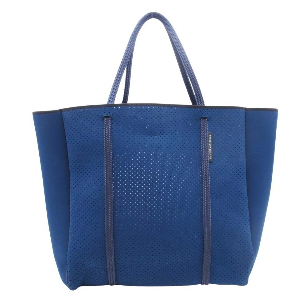 【美品】State of Escape トートバッグ ネイビー ステートオブエスケープ/ネイビー美品 （STATE OF ESCAPE