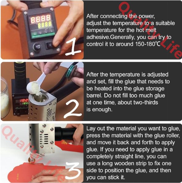 クラフトおよびボンディングおよび固定プロジェクト用の商用ホットメルト接着剤ローラーマシンを備えたプロのハンドプッシュホットメルト接着剤ディスペンサー 50ml