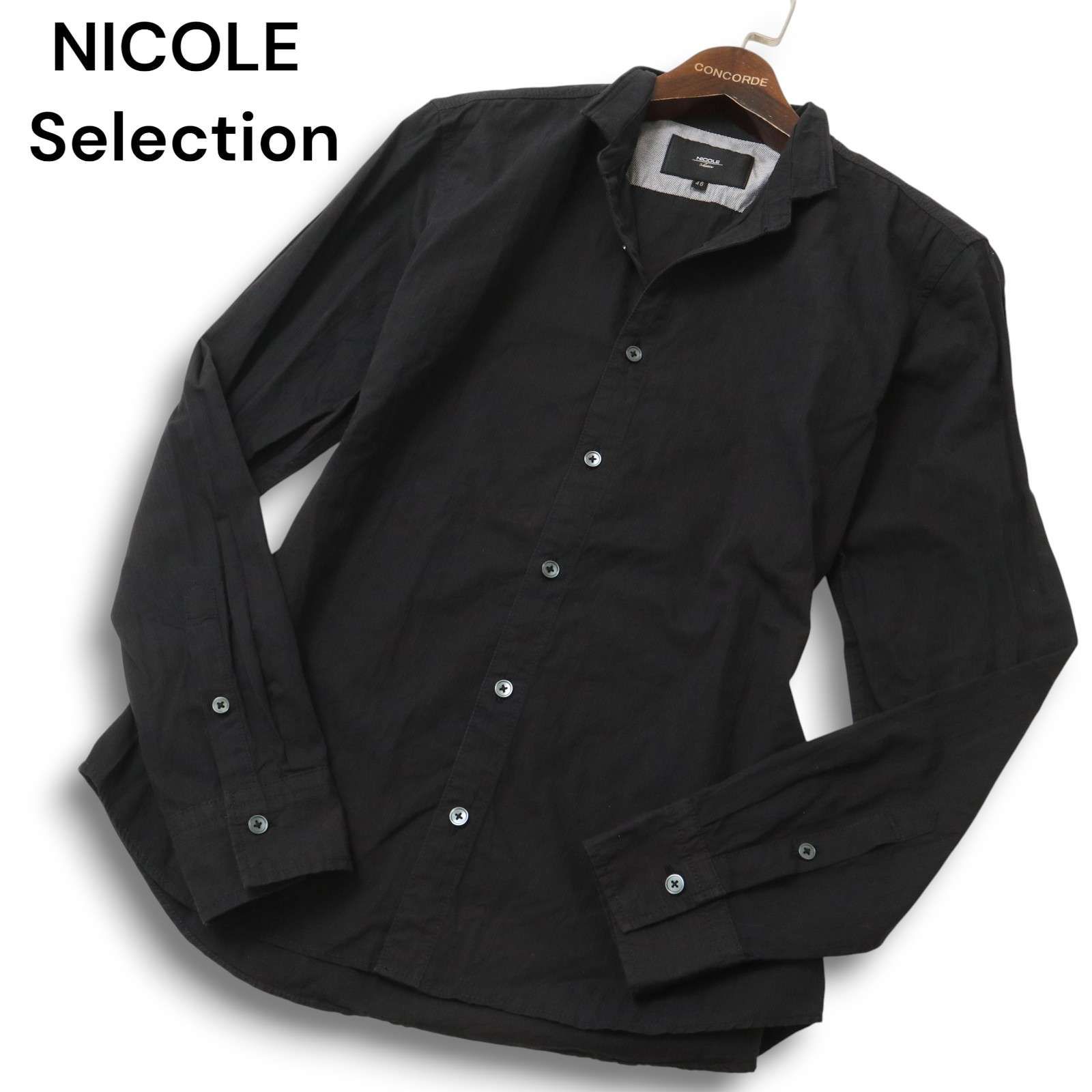 NICOLE シャツ メンズ 春~夏服 7分袖 襟ワイヤー入り 【公式通販】