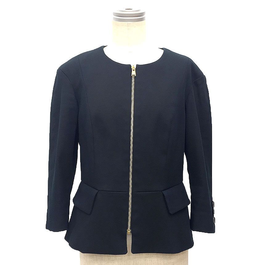 LOUIS VUITTON黒ノーカラージャケット