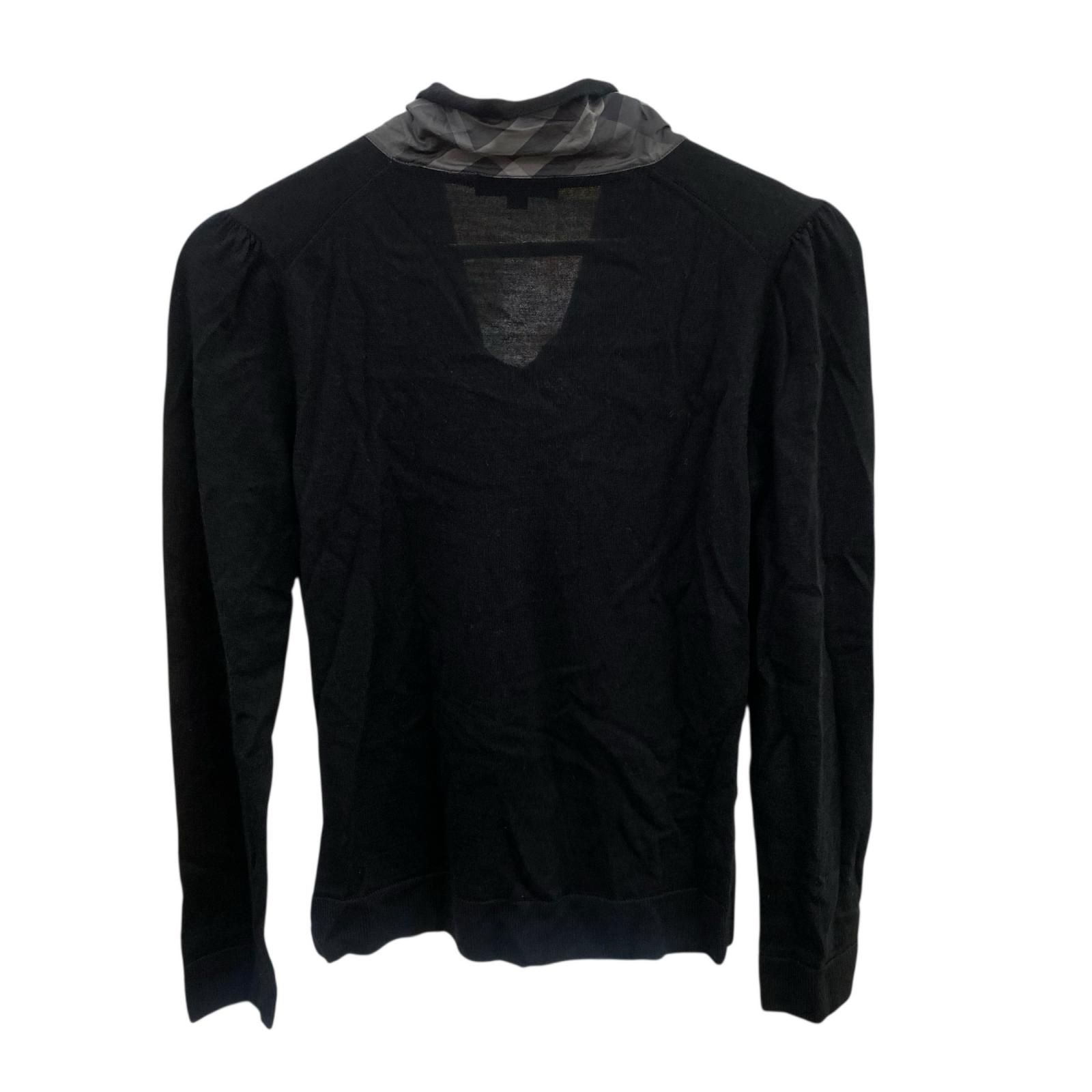 186005 BURBERRY バーバリー カシミヤ シルク ニット 2 ブラック ノバ