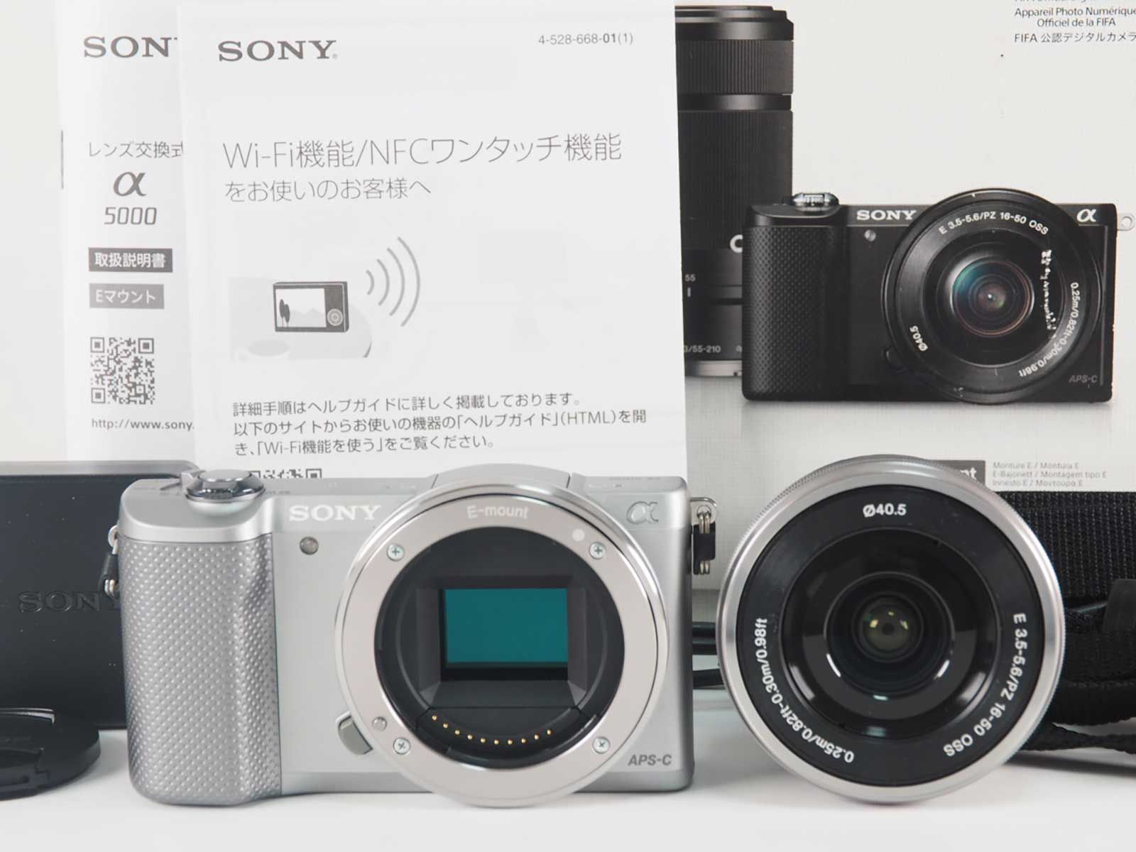 ソニー Sony a5000 20.1MP Digital Camera Silver 16-50mm Lens 363 Shots 元箱 Z4819A