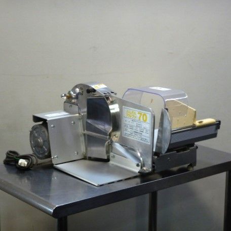 2012年製 ハクラ精機 A-70 アルファ70 業務用 1枚切 パン スライサー W520D500H300mm 100V 59W 平刃203mm 16kg 手動 ALFA