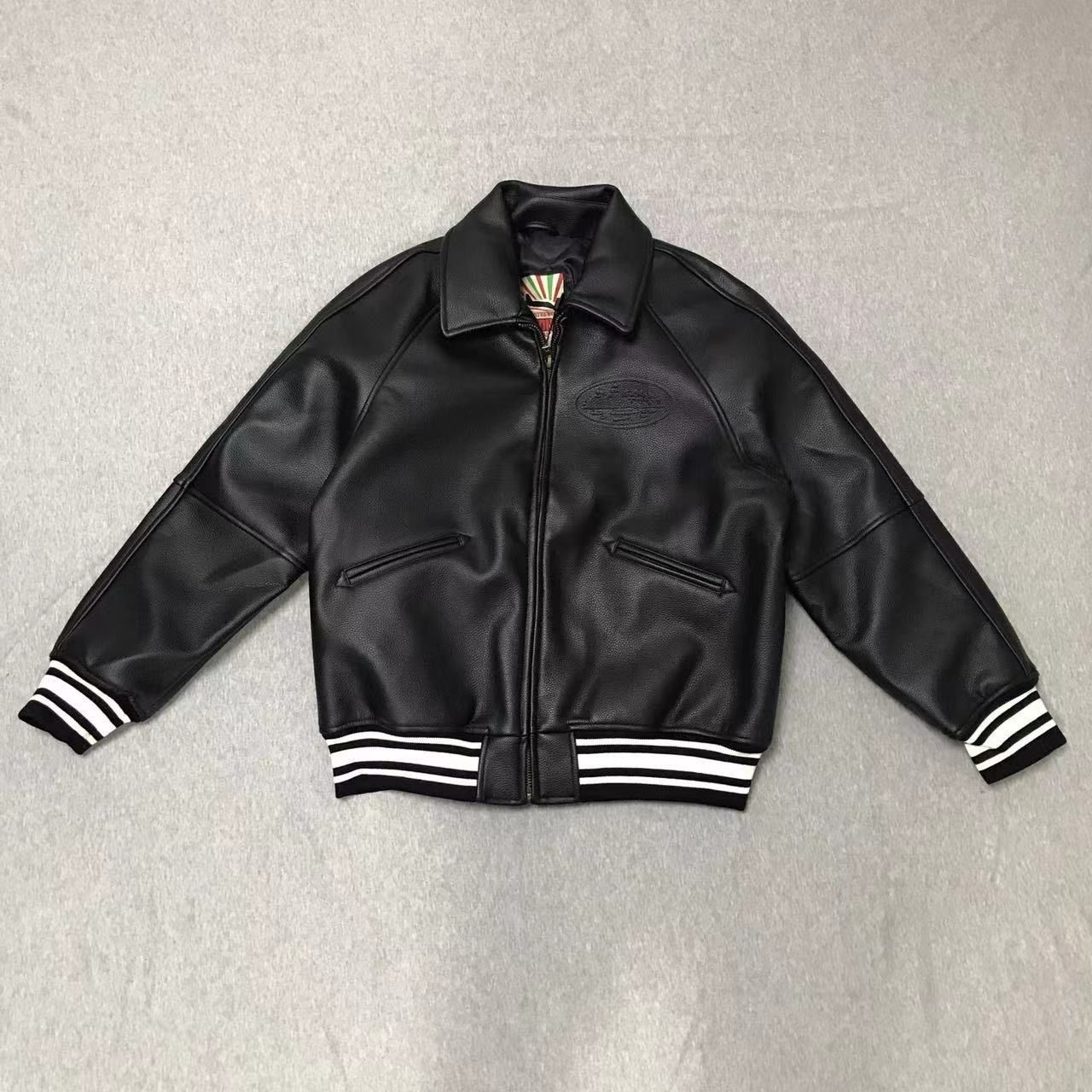 Corteiz Leather Jacket レザー ジャケットBlack - メルカリ