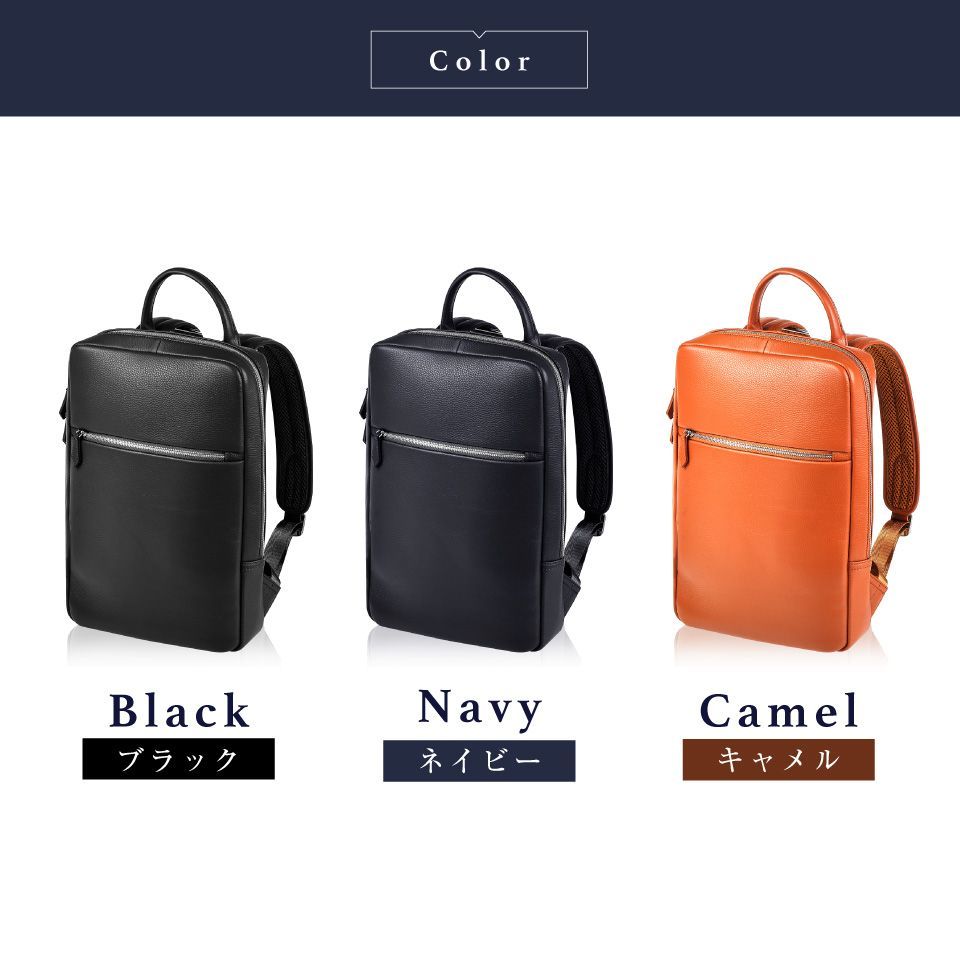 薄マチ ダブルジッパー シュリンクレザー スマート コンパクトビジネス