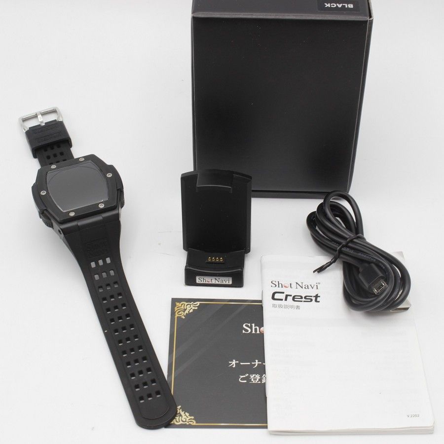 Shot Navi Crest(ショットナビ) ブラック×ブラック GPSゴルフナビ