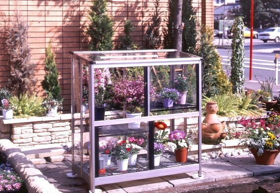 折りたたみ温室FGO-900L アルミ 強化ガラス メーカー直送 組み立て不要