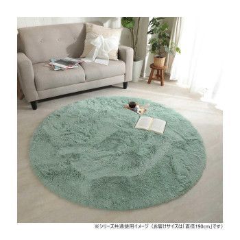 グラムスタイル シフォン LGN ミントグリーン 190cm円形 GSCD307305