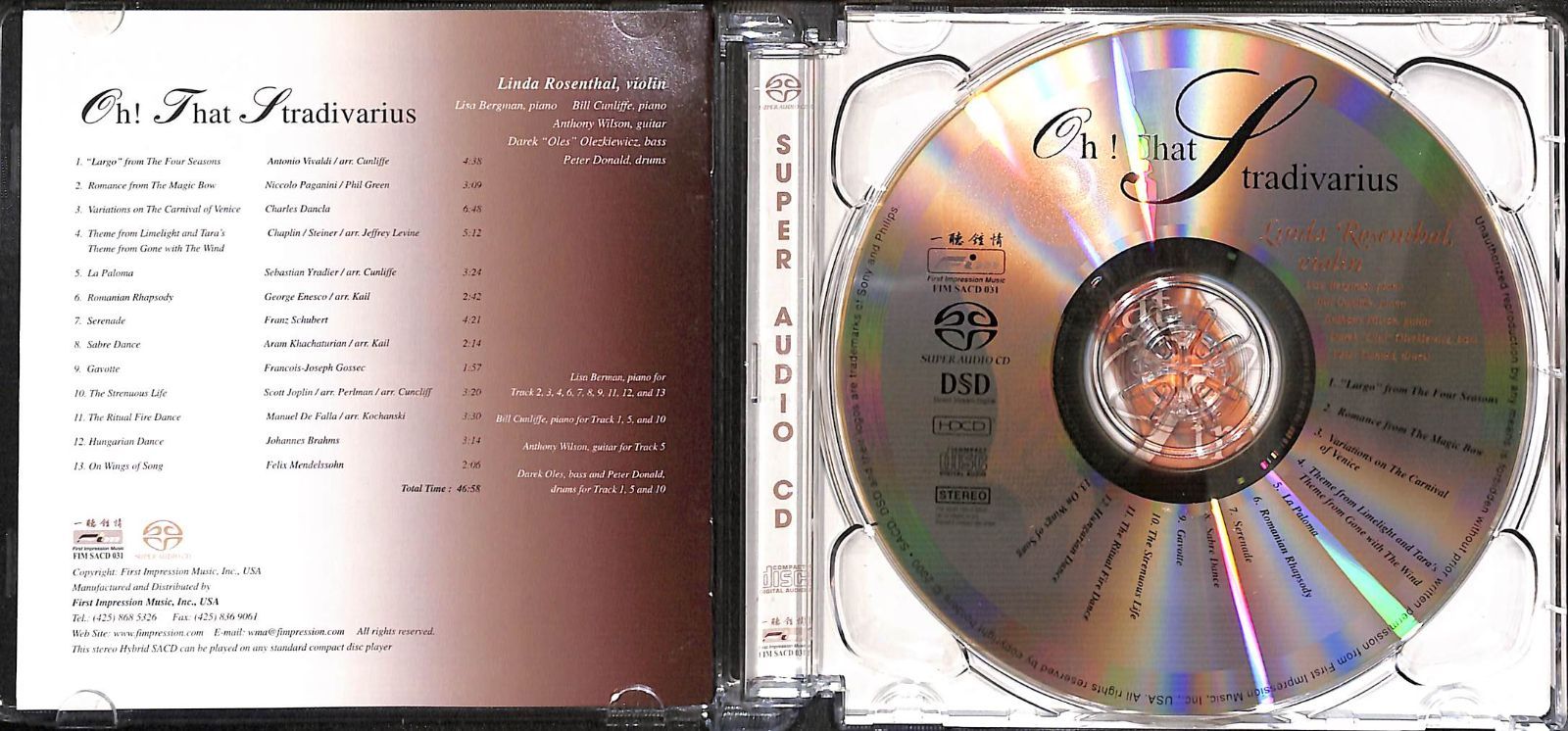 (Hybrid SACD) Linda Rosenthal /Oh! That～ Amazon.com: Oh That Stradivarius: CDs & Vinyl