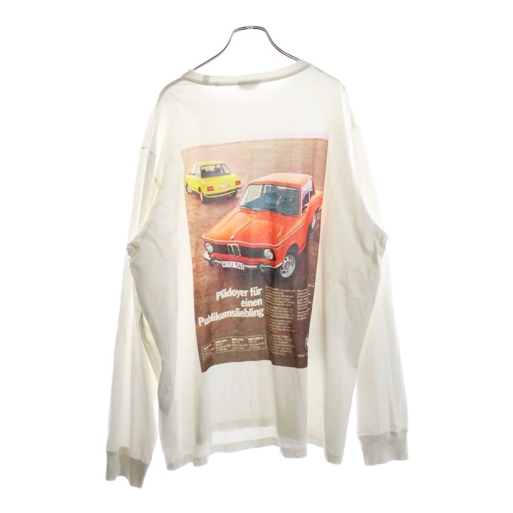KITH (キス) ×BMW Crowd Favorite Long Sleeve Vintage Tee ビーエムダブリュー クラウド フェイバリット 両面プリント ヴィンテージ 長袖Tシャツ ホワイト KHM030778