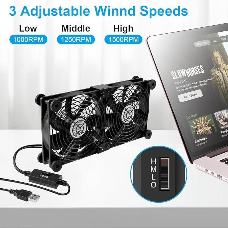 Amazon.co.jp: upHere 12cm USB冷却ファン USB扇風機小型 ミ ニ