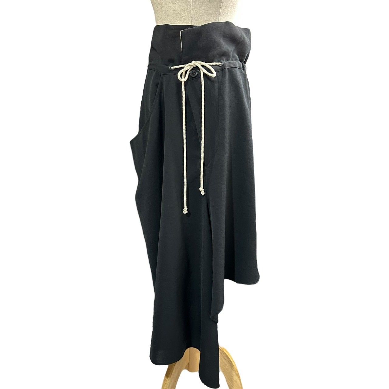 スカート Y's long skirt Y's(ワイズ) 13SS Drawcord Asymmetrical Long Skirt ドロー
