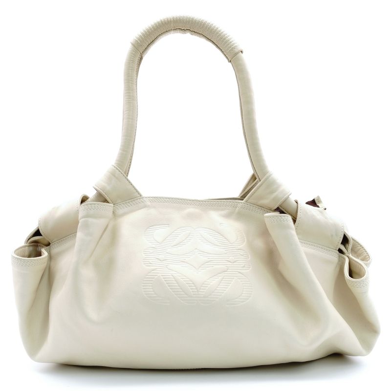 ロエベ LOEWE アナグラム ロゴ ナッパ アイレ ハンドバッグ ベージュ