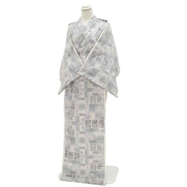 新品】本場大島紬 着物 着尺 反物 白大島 12マルキ 十八算 むら