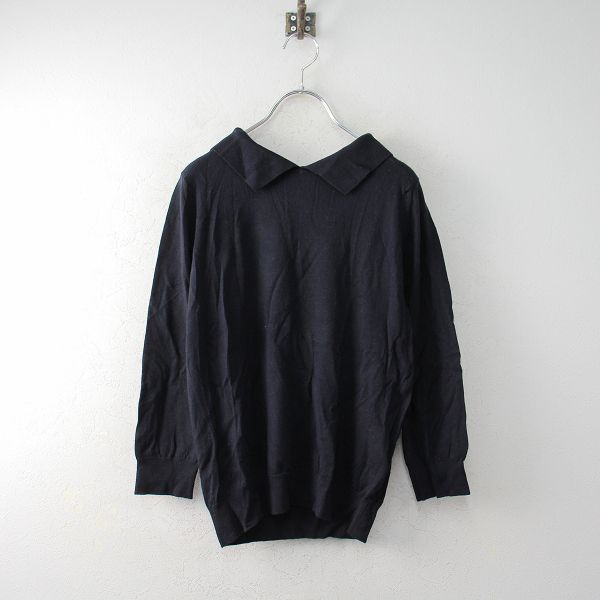 MARGARET HOWELL × JOHN SMEDLEY マーガレットハウエル ジョンスメドレー ウール 衿付ニット 2/ネイビー【2400013213172】 MARGARET HOWELL KNITTED IN ENGLAND BY JOHN SMEDLEY | MARGARET HOWELL